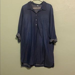 Old Navy chambray shirt dress.